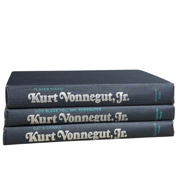 Kurt Vonnegut Jr. Hardcover Books Set Of 3: Player Piano God Bless You Mr. Rosew - Picture 1 of 8